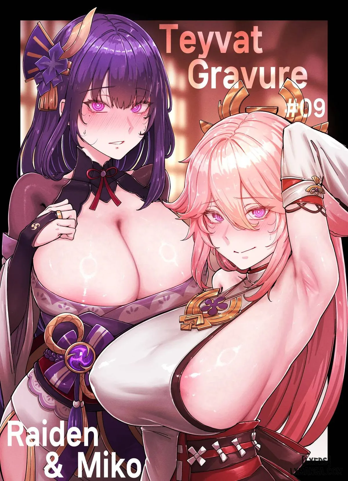 Teyvat Gravure - Raiden and Miko